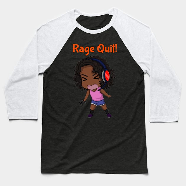 Rage Quit! Baseball T-Shirt by My Tribe Apparel